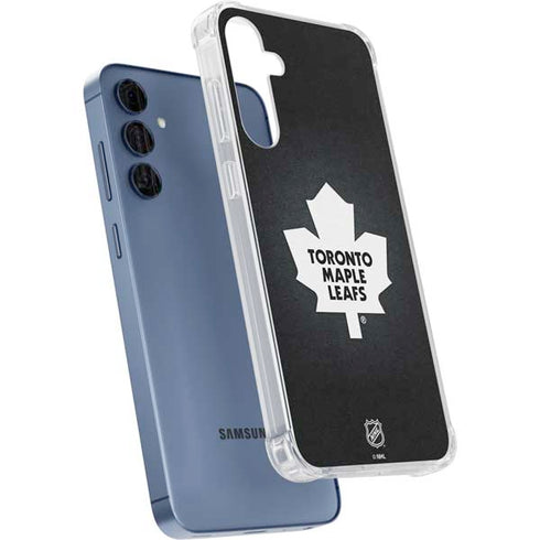 NHL Toronto Maple Leafs Black Background Galaxy A35 5G Clear Case